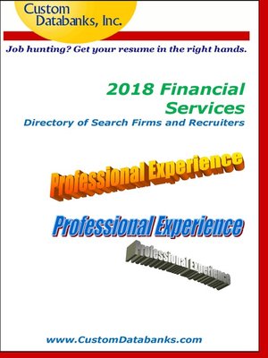 cover image of 2018 Financial Services Directory of Search Firms and Recruiters